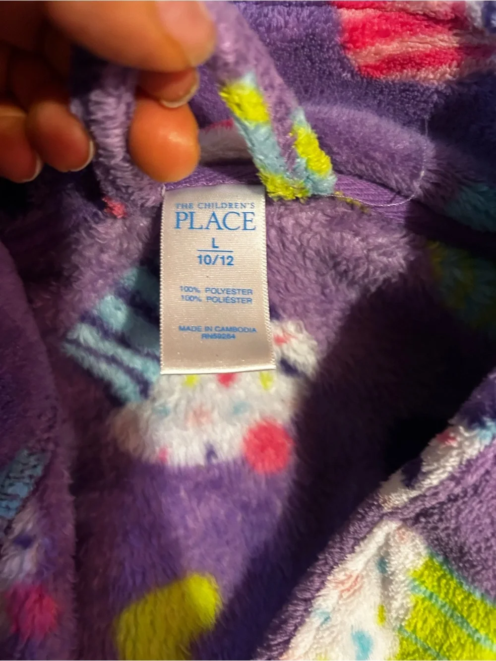 The Children's Place Purple Cupcake Fleece Robe